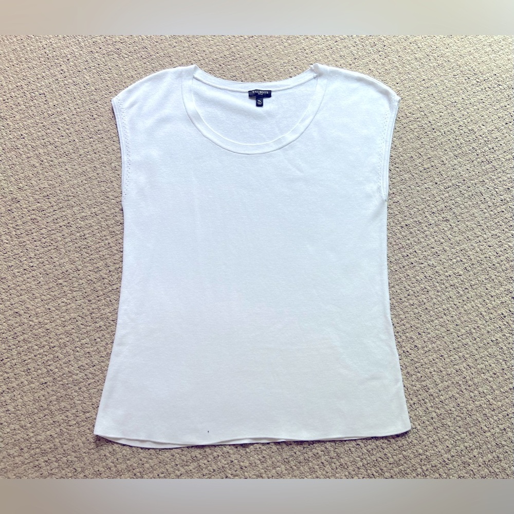 Talbots White Sweater Shell Size MP